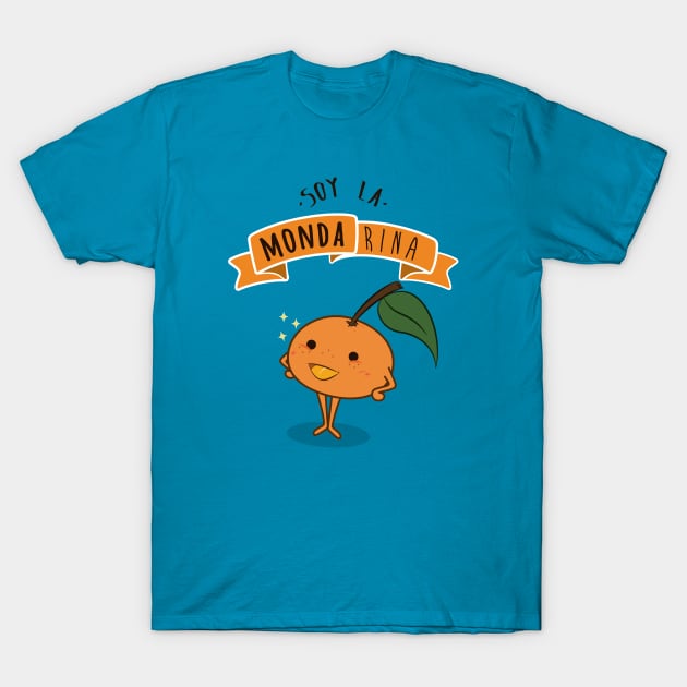 Kawaii Tangerine with a spanish slogan T-Shirt by Chiisa